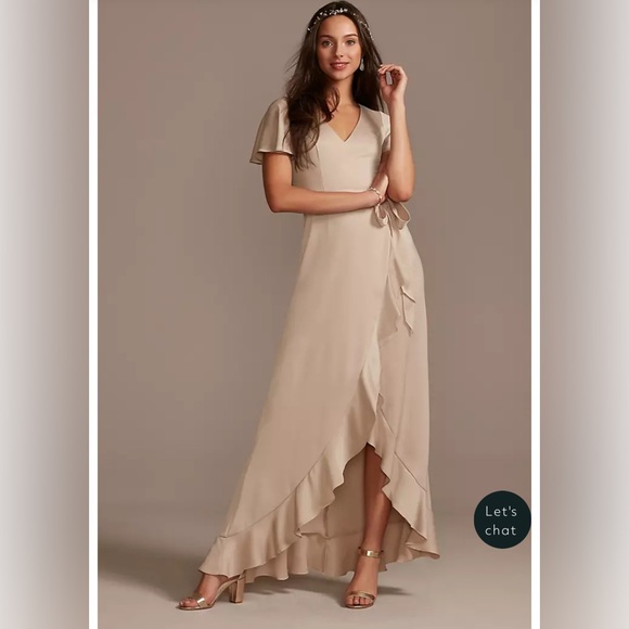 #523 DB Studio Celebrate Flutter Satin Ruffle Dress size 12 NWT - Picture 4 of 14